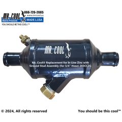 203CCZG In Line Zinc with Ground Stud Assembly (for 3/4” Hose)