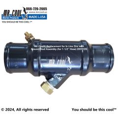 203ZZZG In Line Zinc with Ground Stud Assembly (for 1-3/4” Hose)