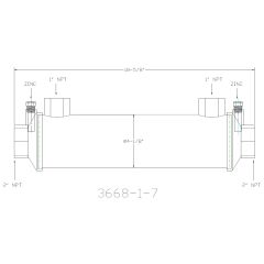 3668-1-7 Sendure Oil Cooler Replacement Sketch