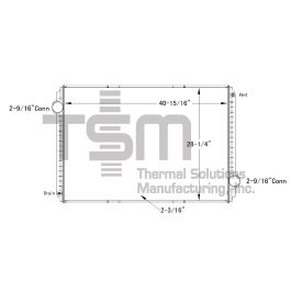 International/Navistar 2400059 Radiator made using Aluminum Plastic with  Plastic Tank