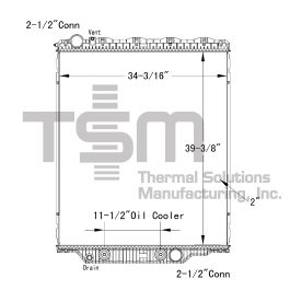 MACK 21593039 Radiator made using Aluminum Plastic with Plastic Tank